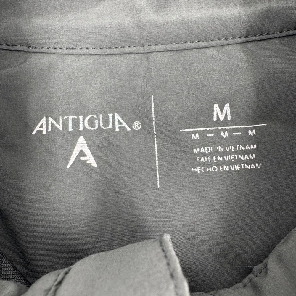 Antigua MCC Michelbook Mens Pullover Golf Sweater Quarter Zip Size M‎ Gray